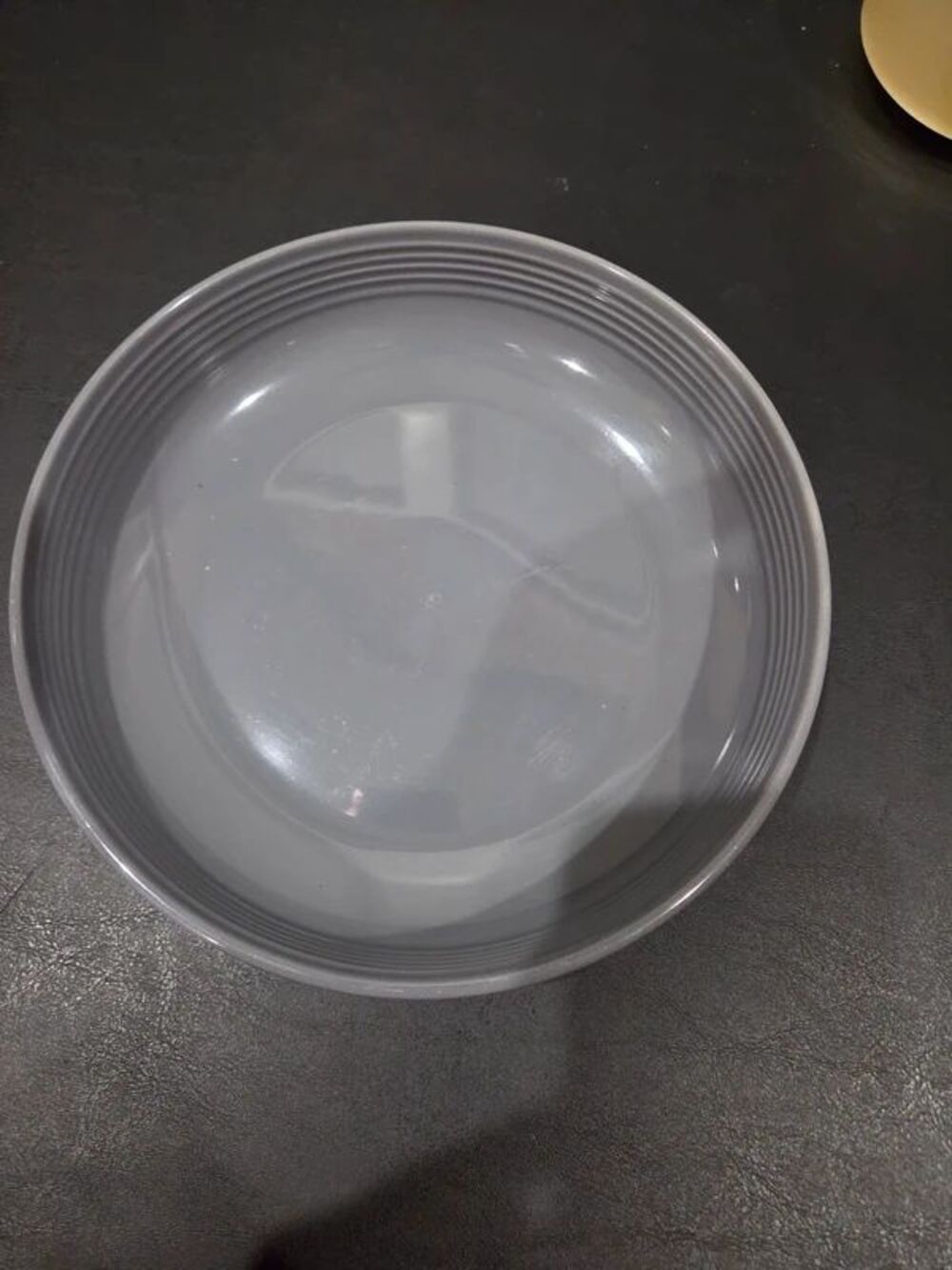gray pasta bowl